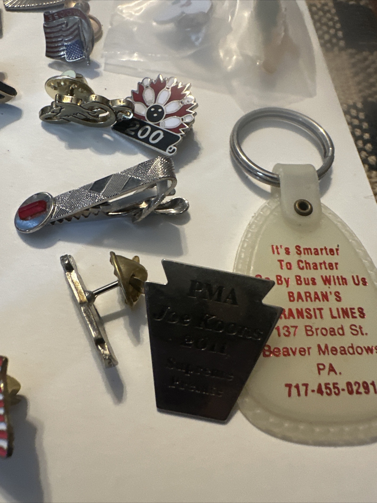 Vintage Men’s Junk Drawer Lot Cuff Links Pins Ring Money Clips #D339 60 PCS
