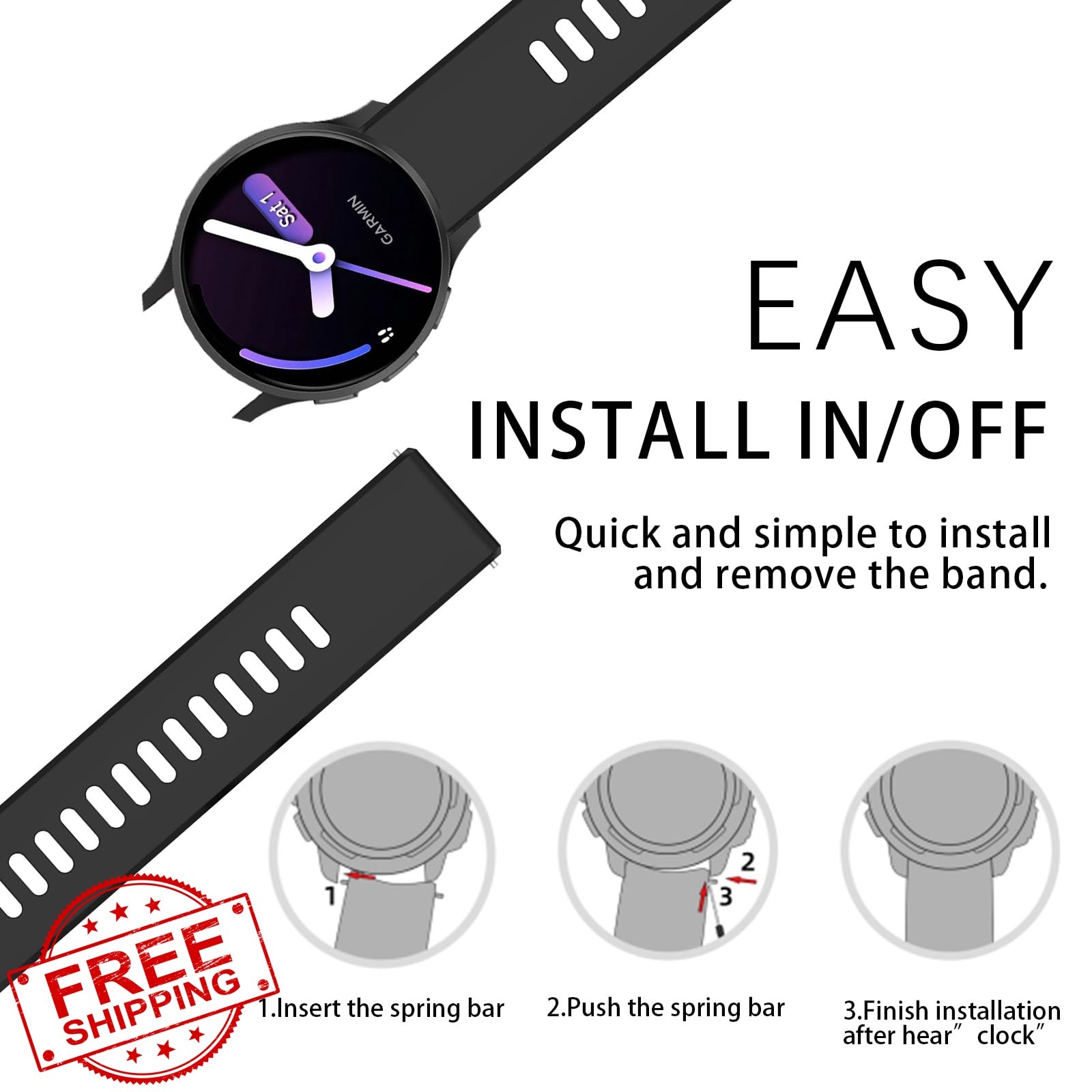 TopPerfekt Watch Band Compatible with Garmin Venu 4 45mm/Venu 3/Venu 2/Foreru…