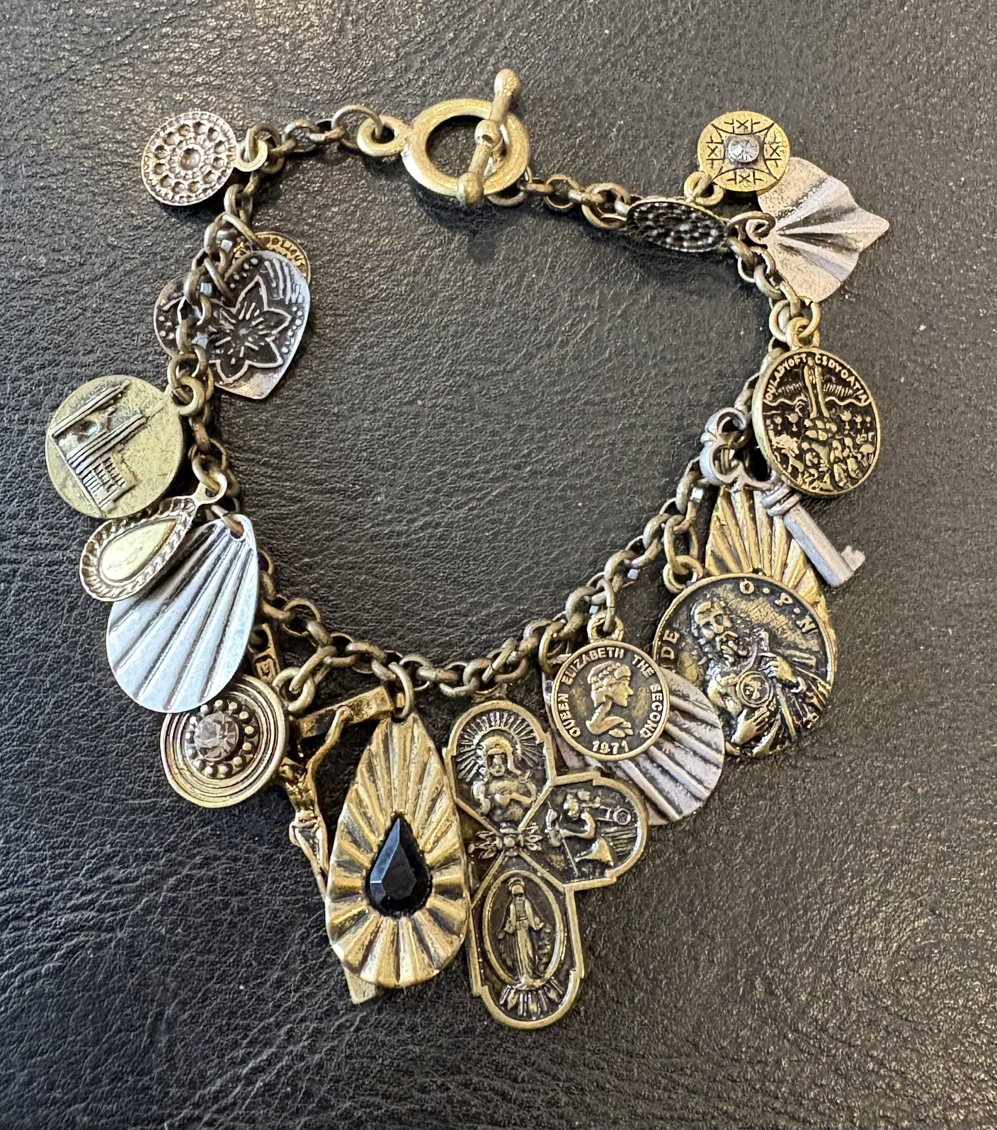Accessorize vintage Multi charm bracelet.