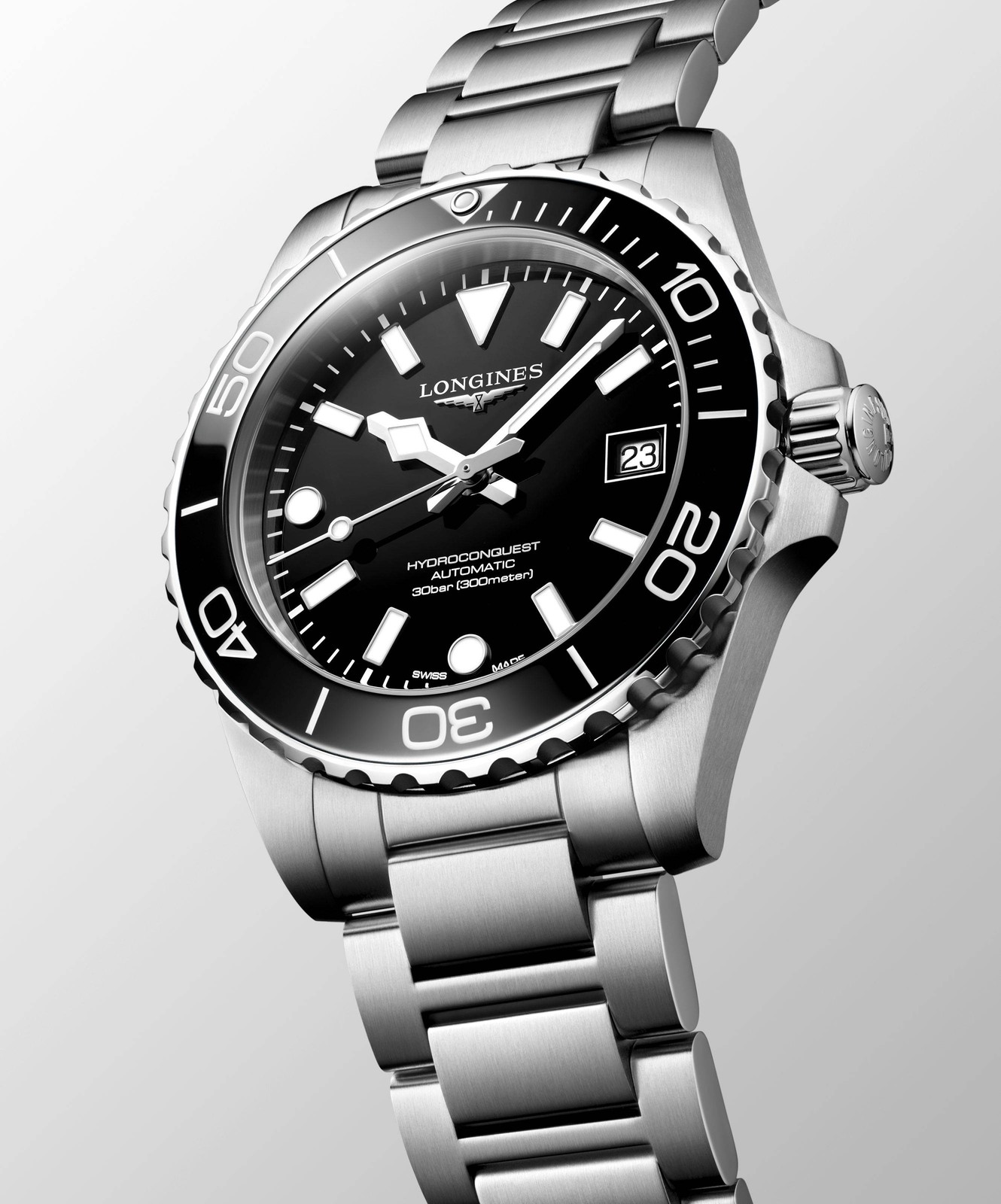 Longines HydroConquest 39mm Automatic Black Watch L37794566 39mm Steel