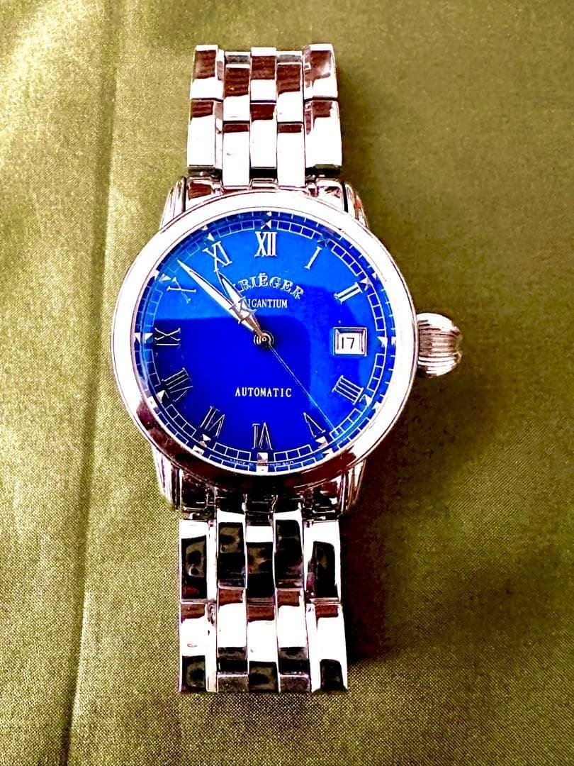Krieger Gigantium K3003 Automatic Watch Blue Dial Limited 3000 Swiss Made Rare