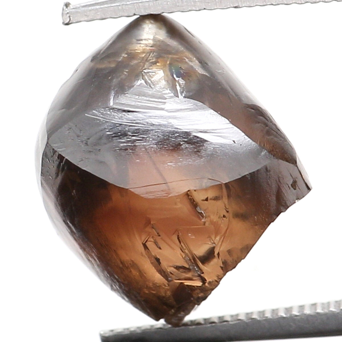 2.56 Ct Natural Loose Rough Shape Diamond 6.80 MM Brown Color Diamond QLB6307