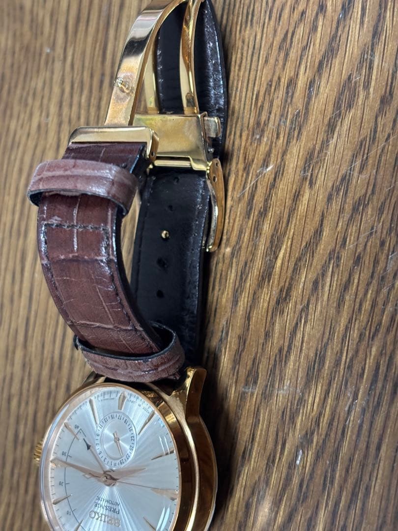 Seiko Presage SARY132 Genuine Automatic Rose Gold Stainless Watch Pre-Owned