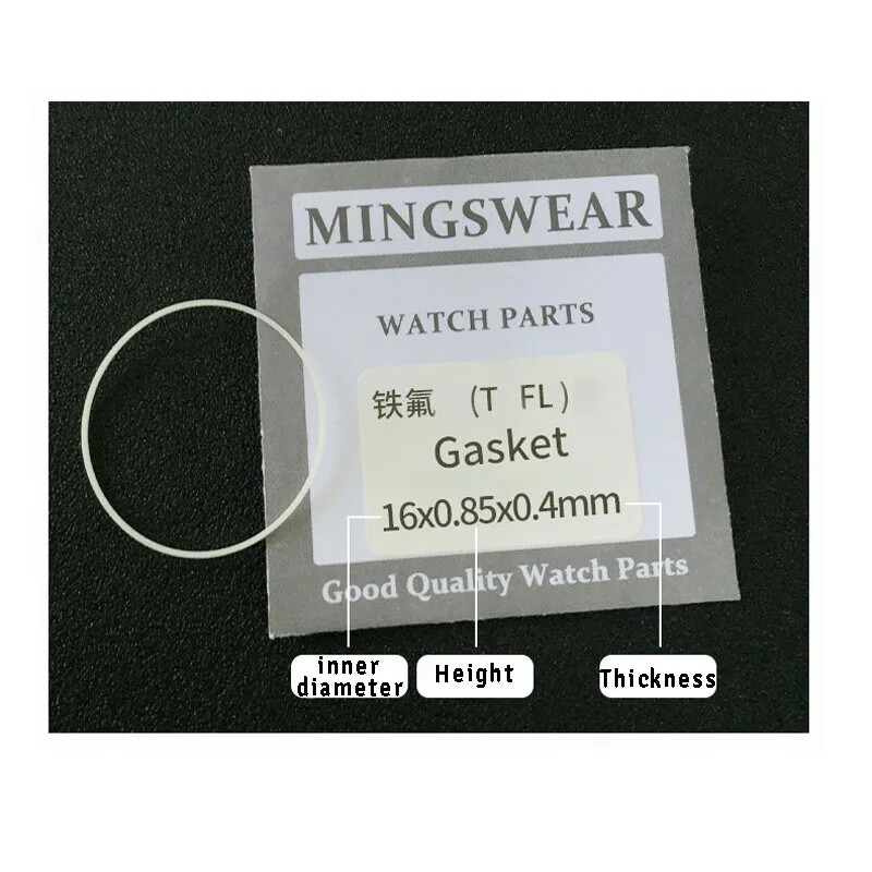 White Watch Gasket 16-40mm 0.85mm Thick 0.4mm Front Watch Crystal Sealing I-Ring