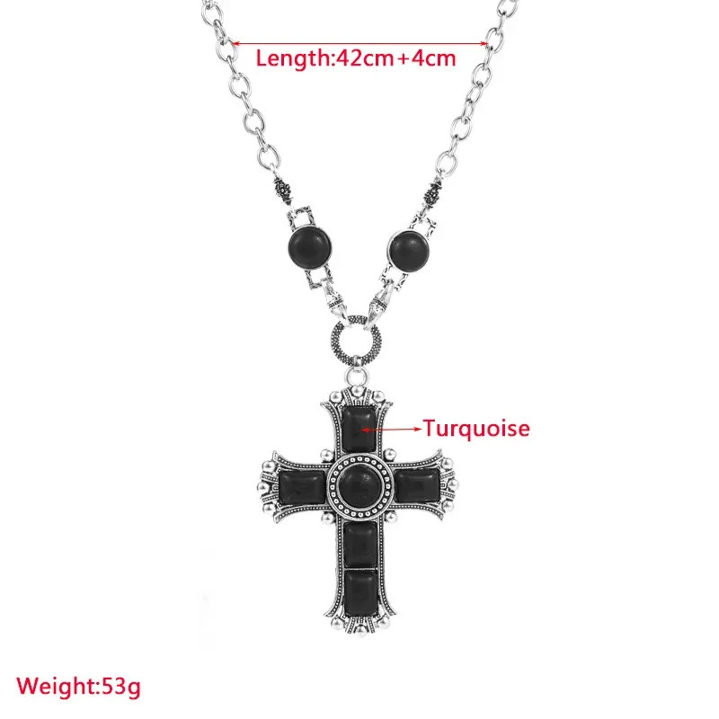 Alloy Plating Inlay Turquoise Silver Plated Women’s Sweater Neckace