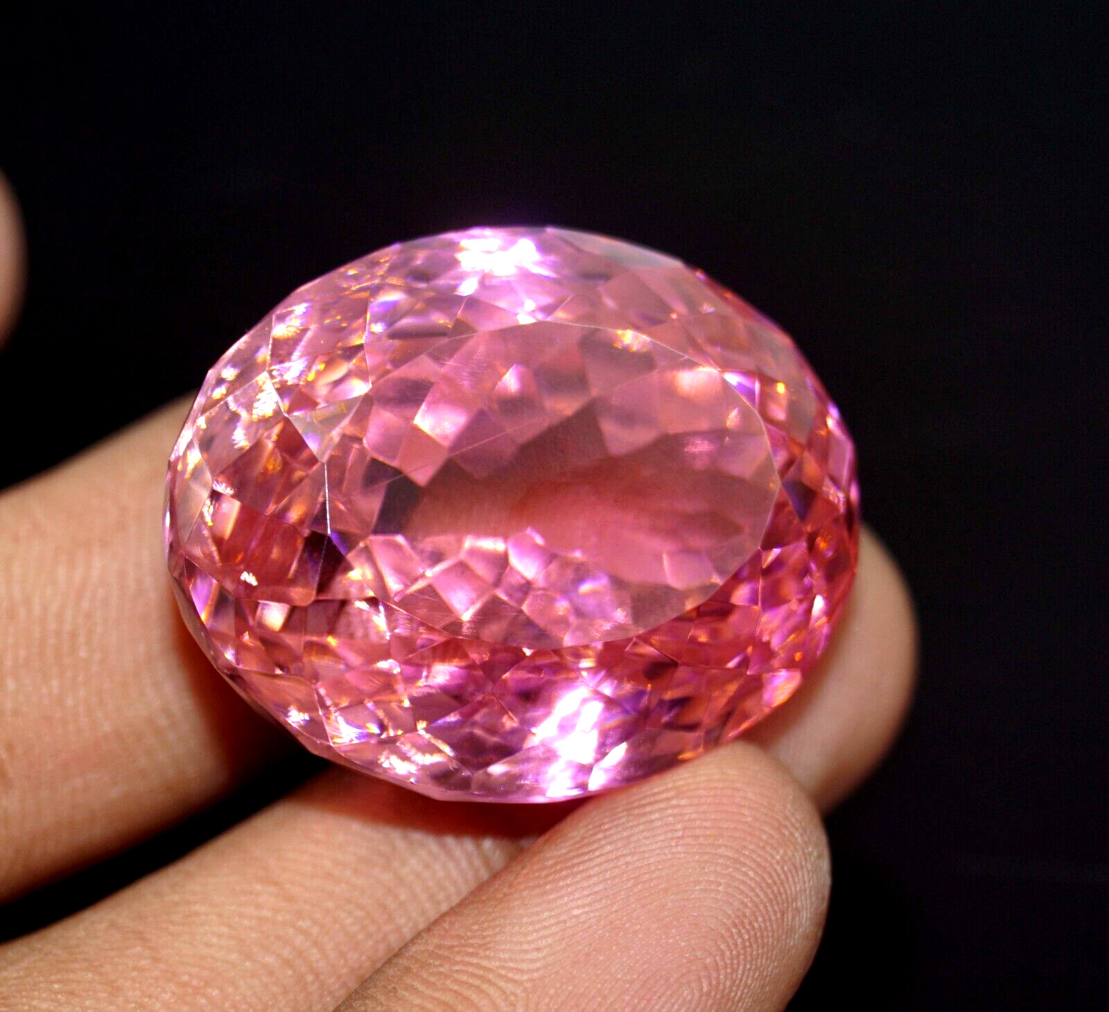 Certified 120 Ct Natural Oval Cut Cambodian Best Pink Zircon Loose Gemstone