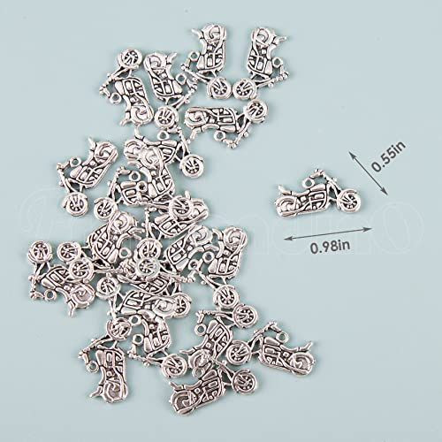 Framendino, 30 Pack Motorbike Charms Tibetan Motorcycle 30 Pack,