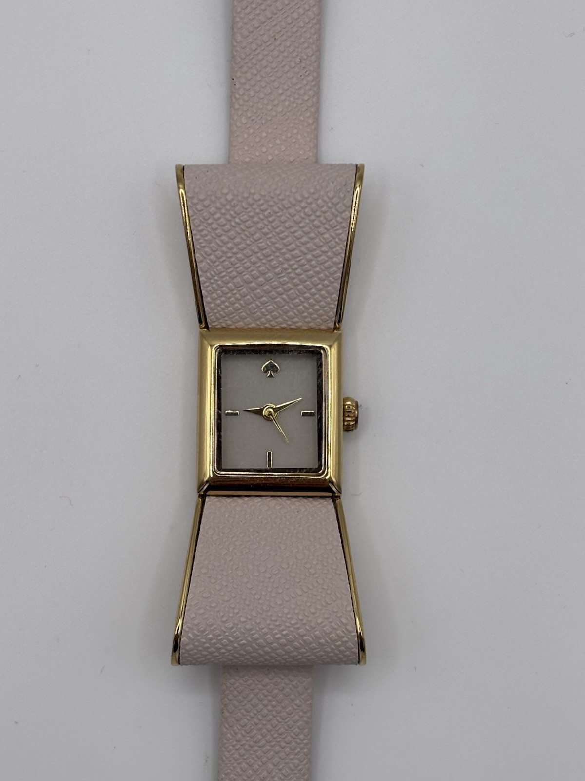 Kate Spade Bow Shape Watch, Ivory, Saffiano Leather/Gold, Kenmare Working