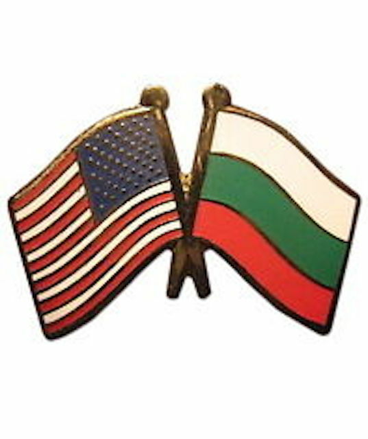 🇧🇬/ 🇺🇸 Bulgaria Friendship with USA Flag Lapel Badge Pin