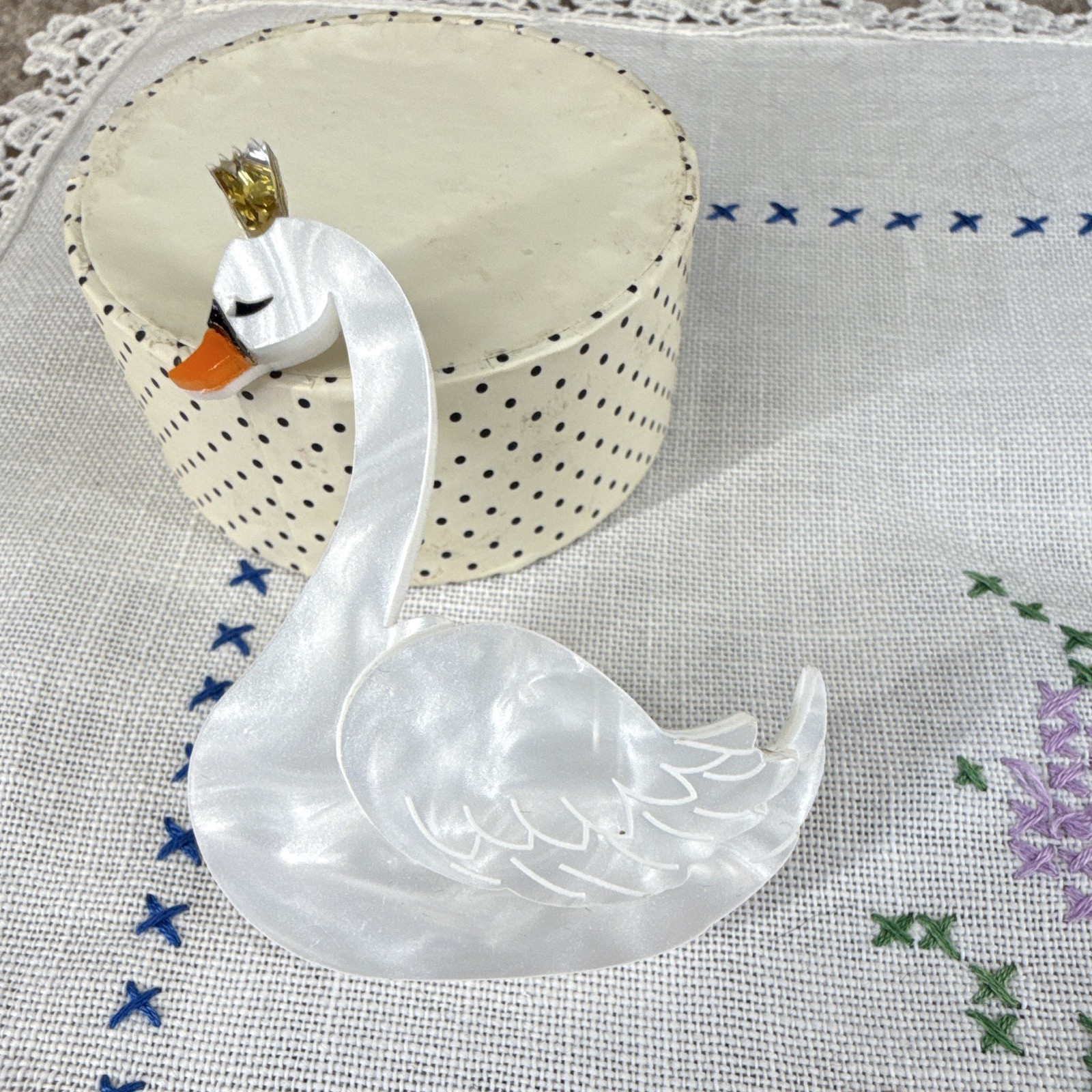 Deer arrow Swan princess Resin Broach (similar To Erstwilder)