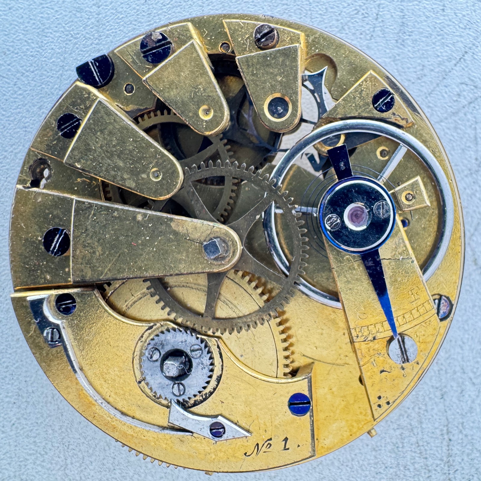 Antique Lepine Key Wind Lever Escapement Pocket Watch Movement Swiss No. 1