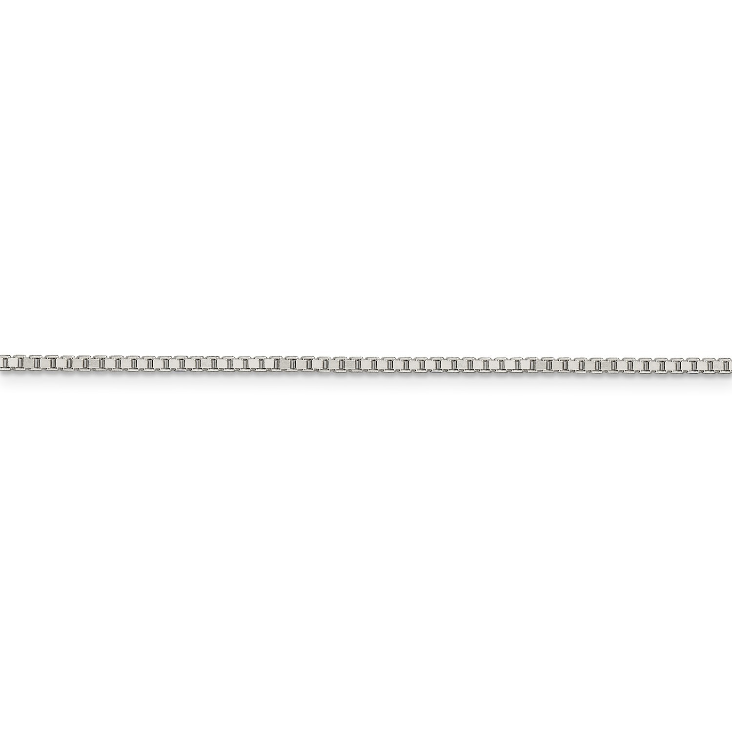 Sterling Silver Solid Polished 1.5mm Plain Box Chain w/ Lobster Clasp 16″ – 36″