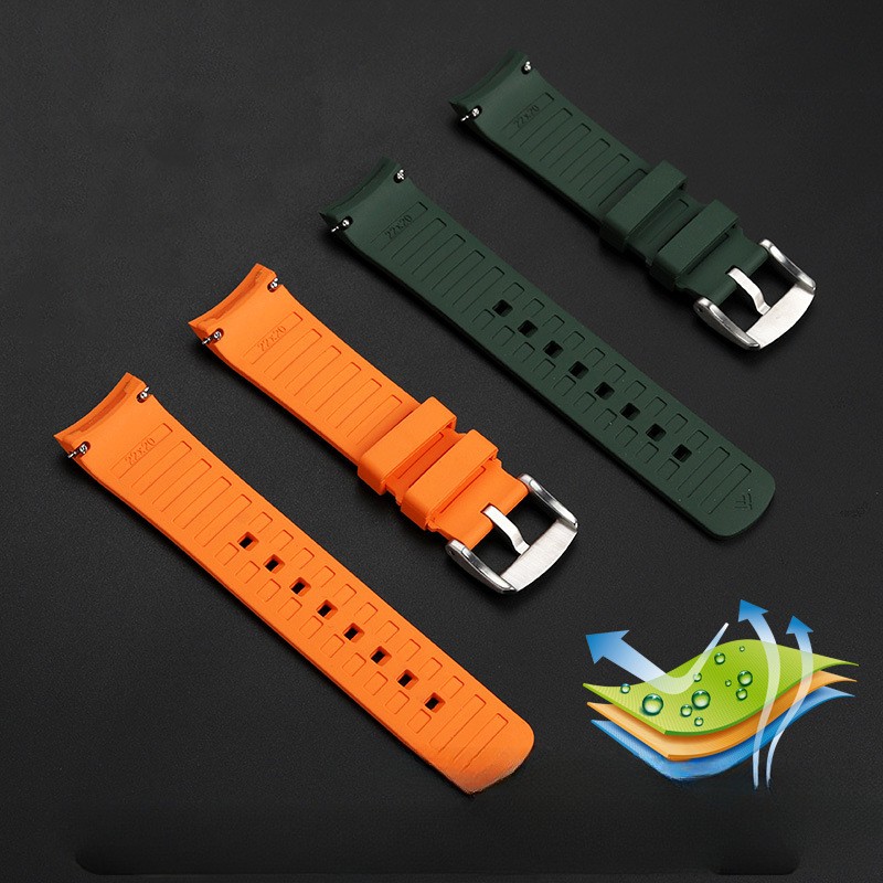 Quality Waterproof Rubber Watch Straps Quick Release for Mido Multifort M049.526