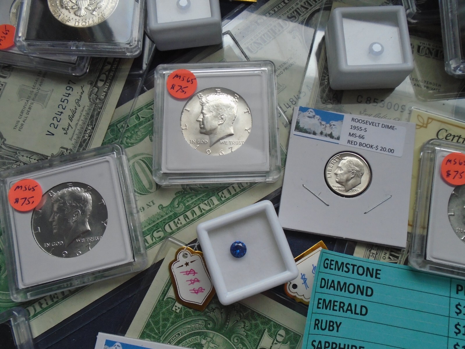 Estate lot Sale US Coins ~ SILVER~GOLD, COINS,SAPPHIRES- 5 PC. LOTS-INVEST NOW