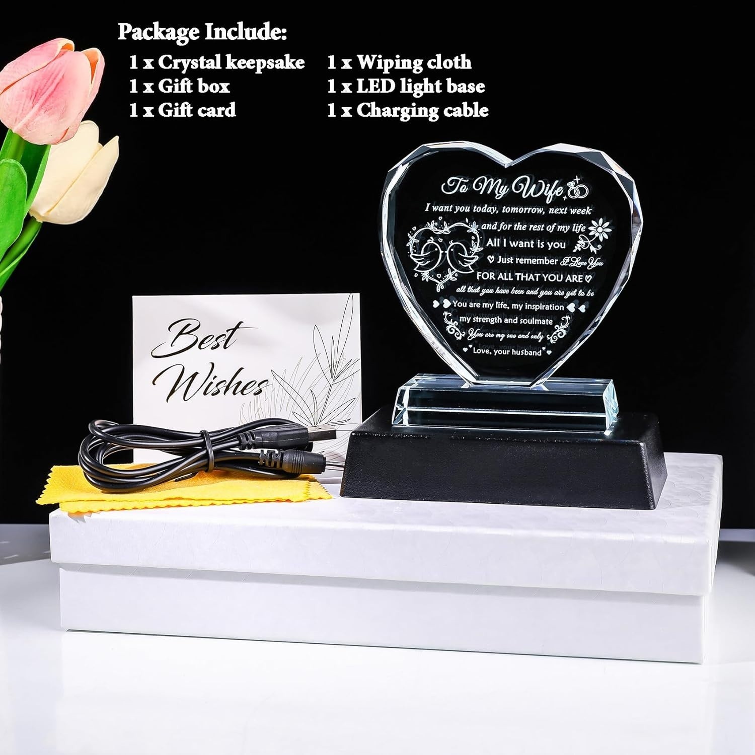 Anniversary Gift For Wife Romantic Anniversary Present For Lover Colorful LED
