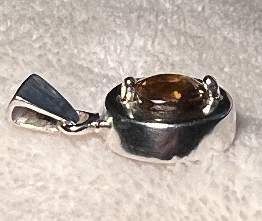 Sphene/Titanite Sterling Silver Pendant-FREE SHIPPING