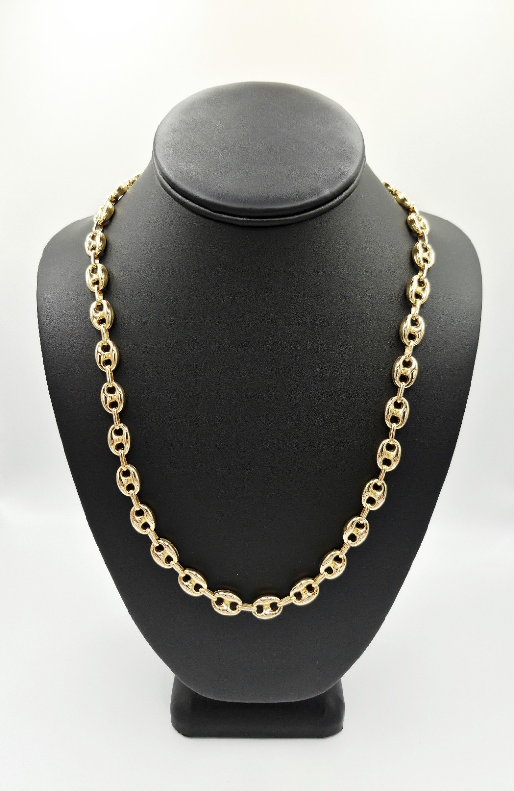10k Gold Hallow 3D Gucci Puff Link Chain Necklace 27.5g 22” 9.0mm