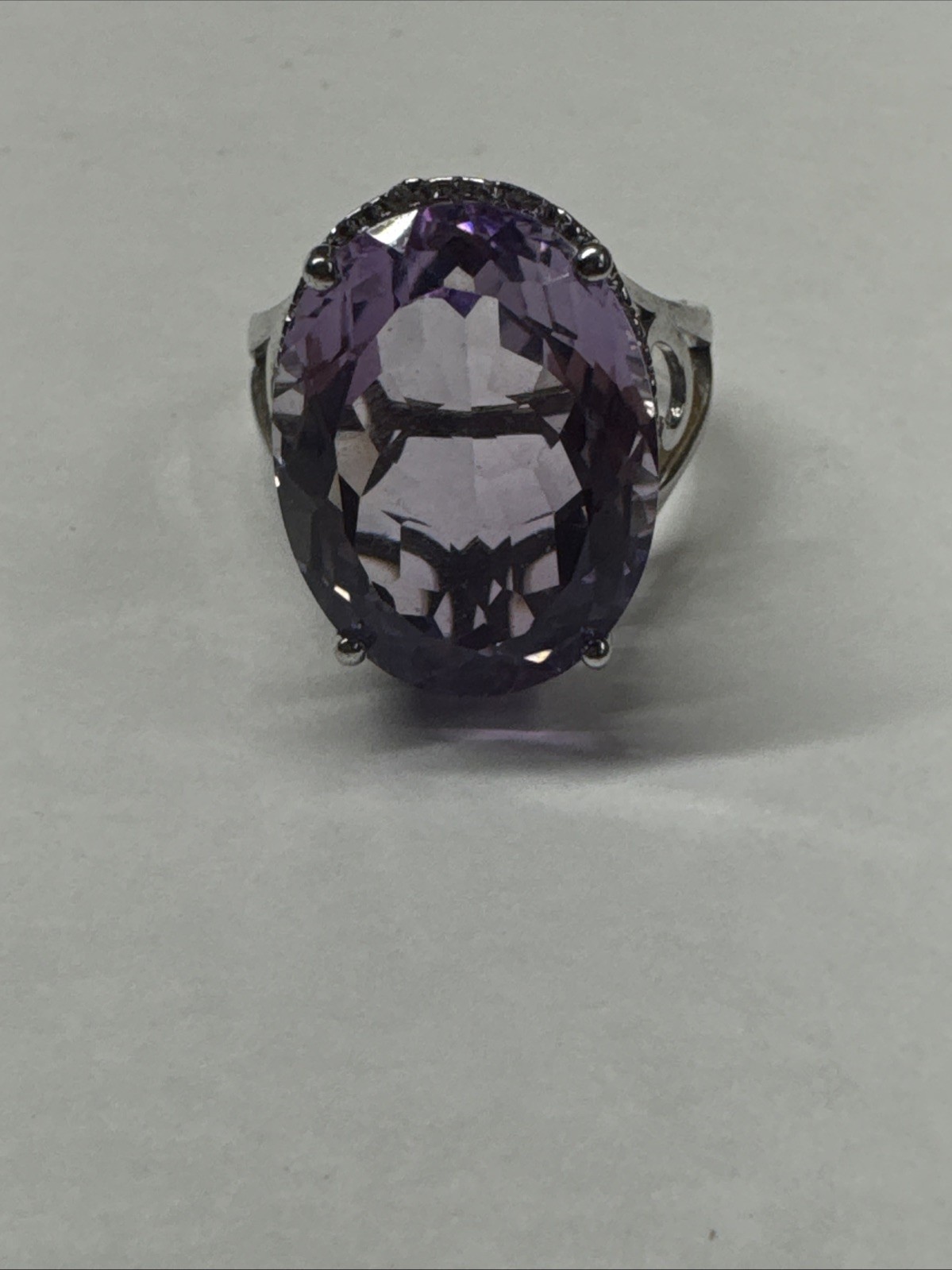 NWT Retired JTV 7.83ct Orchid Amethyst Sterling Silver Ring SZ 10.75 Stunning