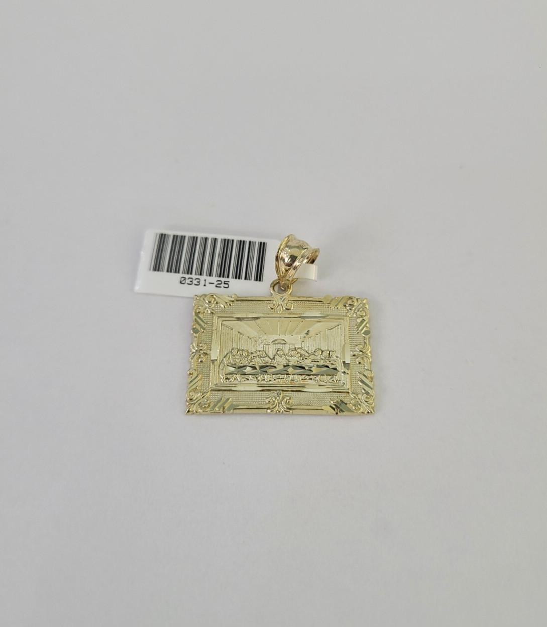 10k Last Supper Charm Pendant REAL 10Kt Yellow Gold Genuine