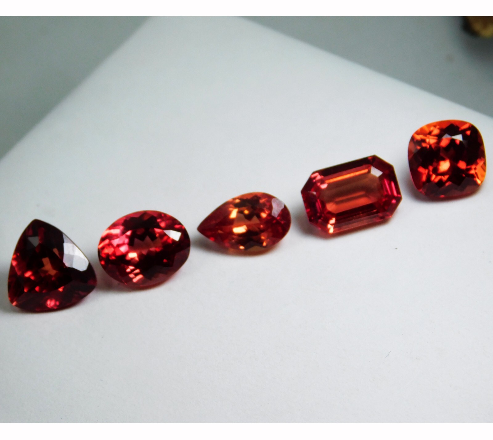 Natural Orange Pink Padparadscha Sapphire 31.50 Ct Certified Mixed Gemstone Lot