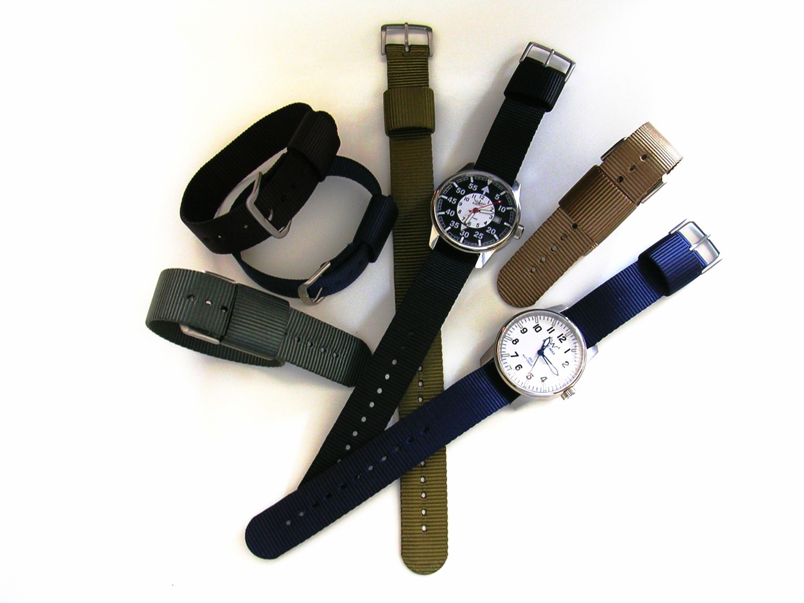 1pc RAF NATO strap WWII HD Ballistic nylon Olive army Khaki military watch bands