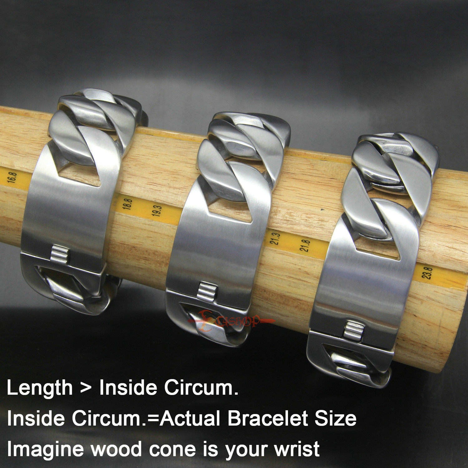 Super Heavy 31mm Wide Men Brushed Cuban Curb Chain 316L Stainless Steel Bracelet
