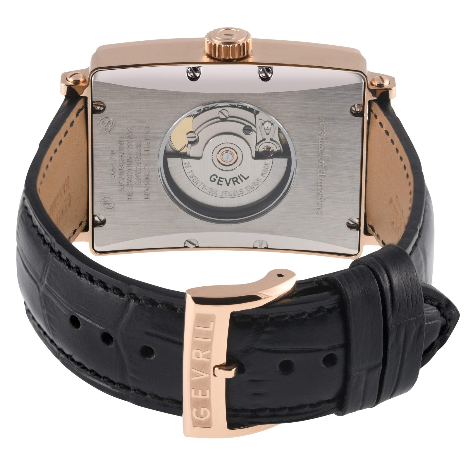 Avenue of Americas Swiss Modified Custom Sellita SW220-1 Movement rectangle Blac