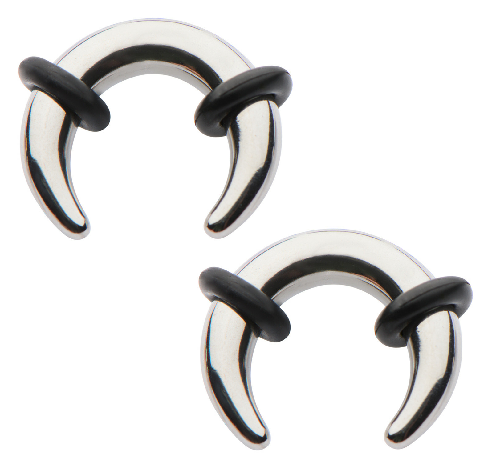 Pair 1g 7mm Steel Tapers Talons Pinchers Horseshoes plugs ear gauges 1 gauge