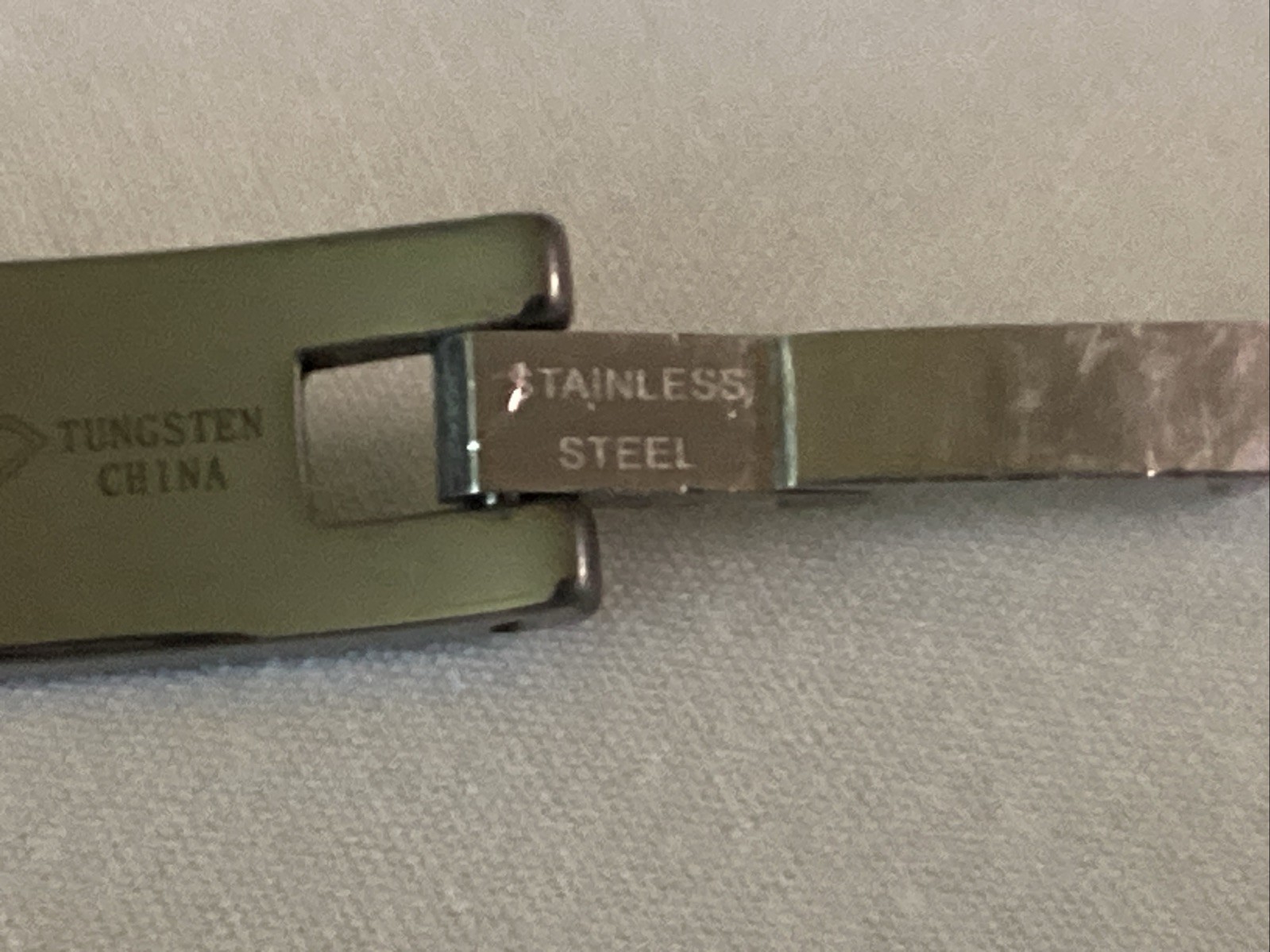 Stainless Steel Tungsten Cable Link Bracelet With Diamonds Men 8.5” Pre-owned