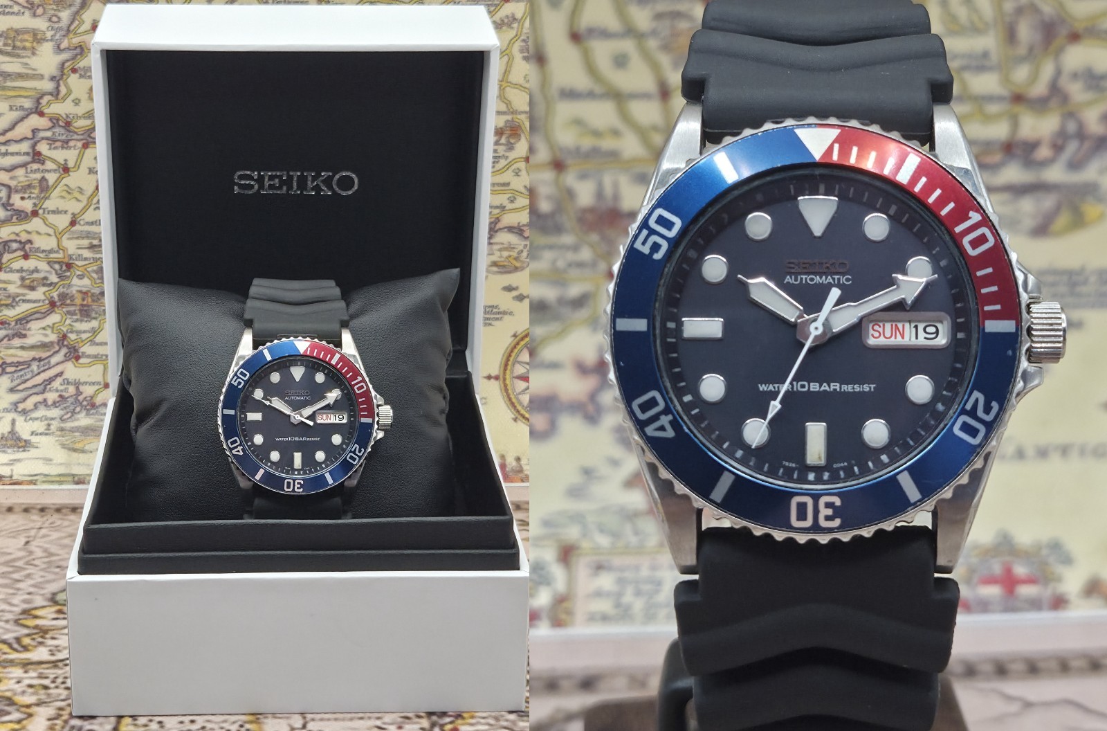Seiko Mens Automatic Watch SKX033 Scuba Diver 100m 7S26-0040 c.November 1997 BOX
