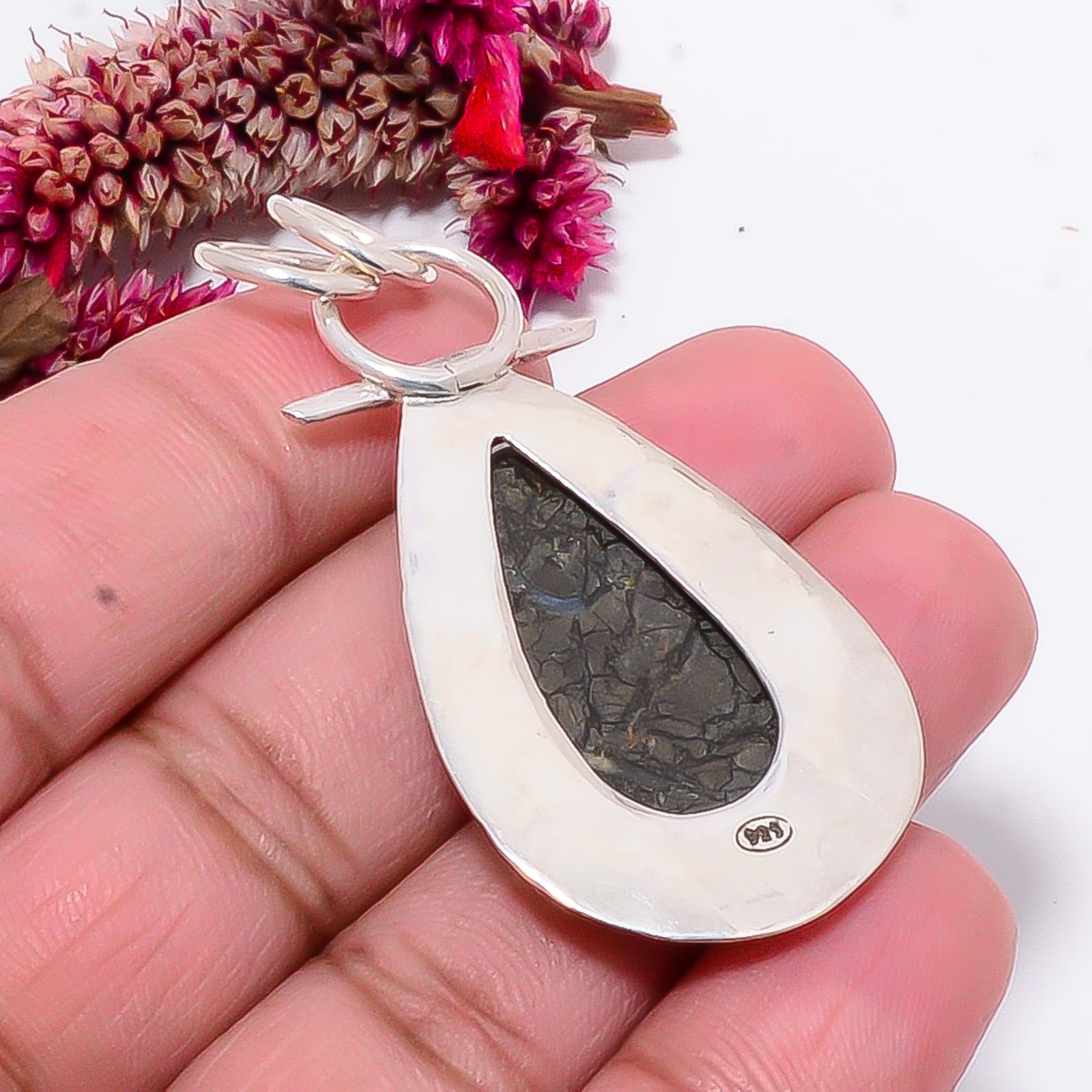 Marcasite – Callahan Mine 925 Sterling Silver Two Tone Pendant 2.18″ sku37