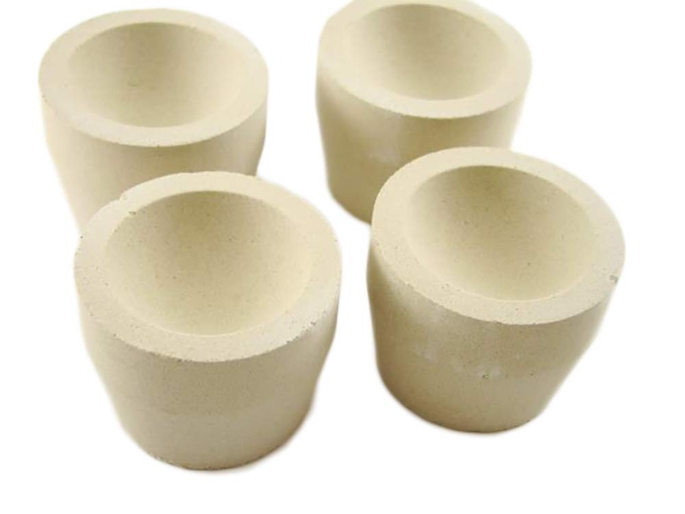 Lot of 8 – # 8AM Mabor Cupel 1-3/4″ Gold-Assay-Smelting-Refining-Melting-Cupels