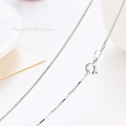 925 Sterling Silver Designer Chain 0.8MM Delicate Italian Box Chain – Super Thin