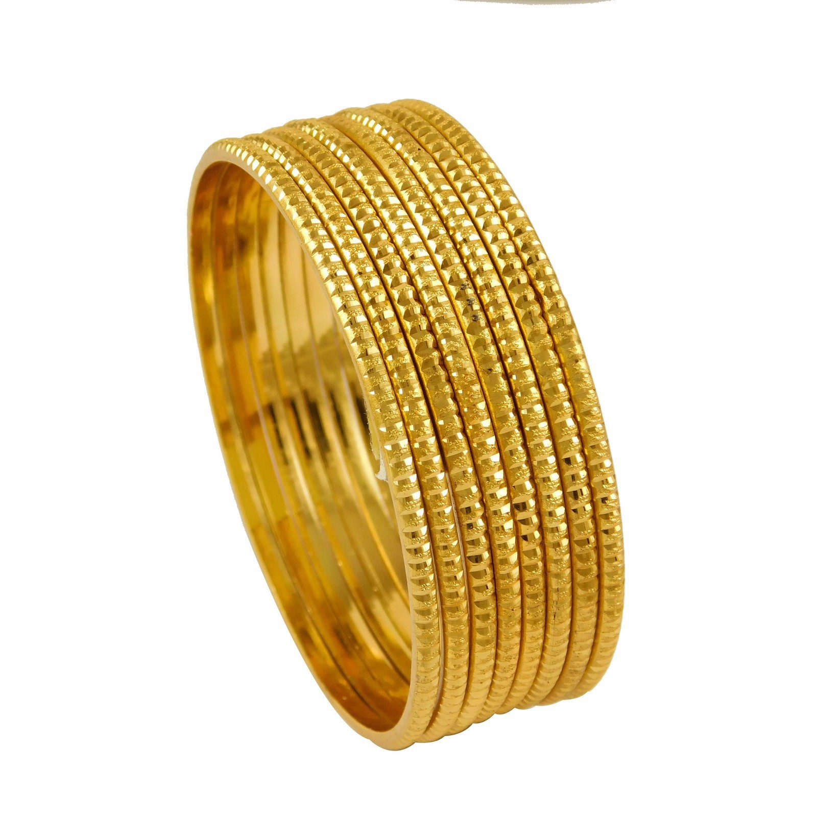 Indian Traditional 22K Gold Plated 8 Pcs Bracelets Women Bangle Ethnic Jewelry