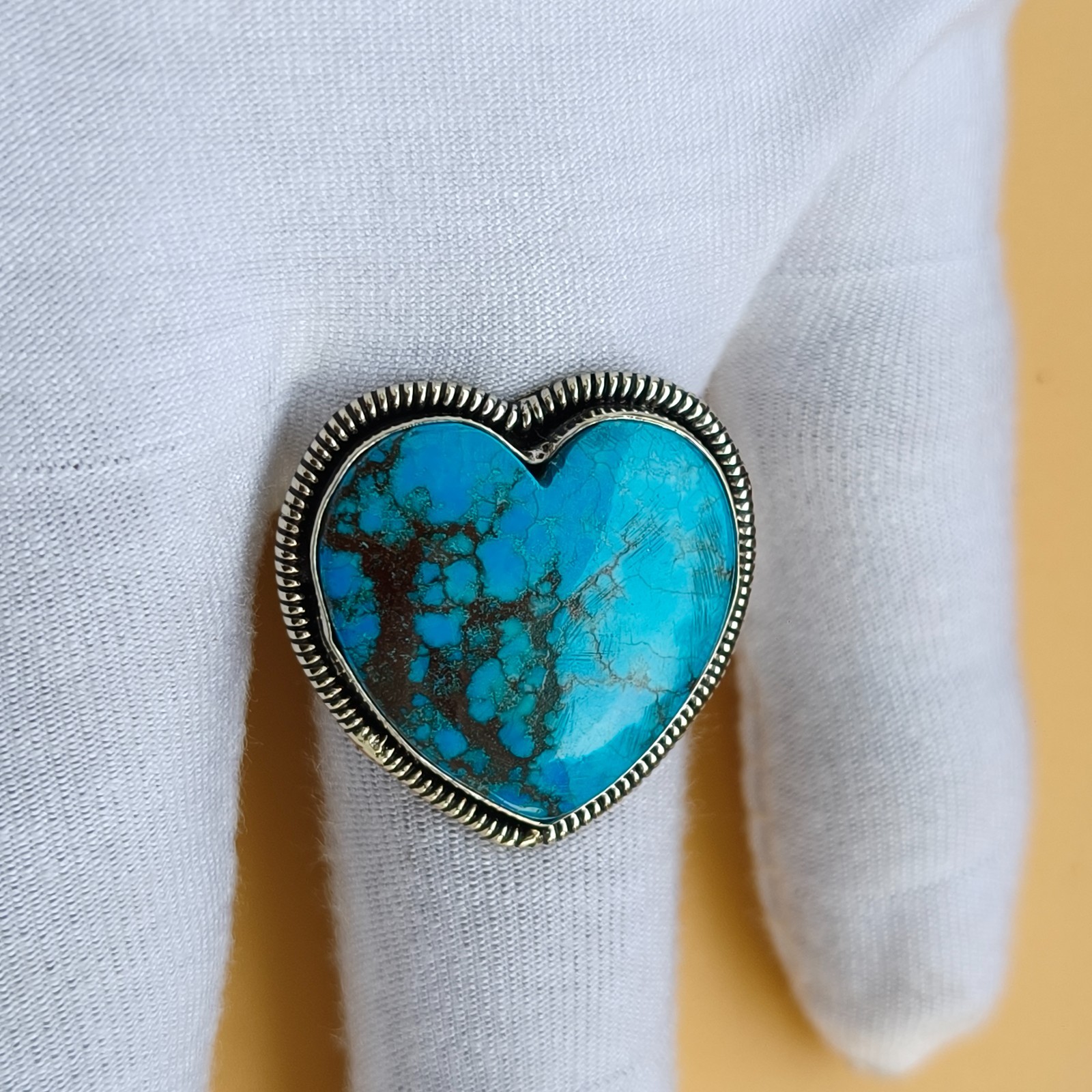 Turquoise Gemstone 925 Silver Handmade Statement Ring Jewelry