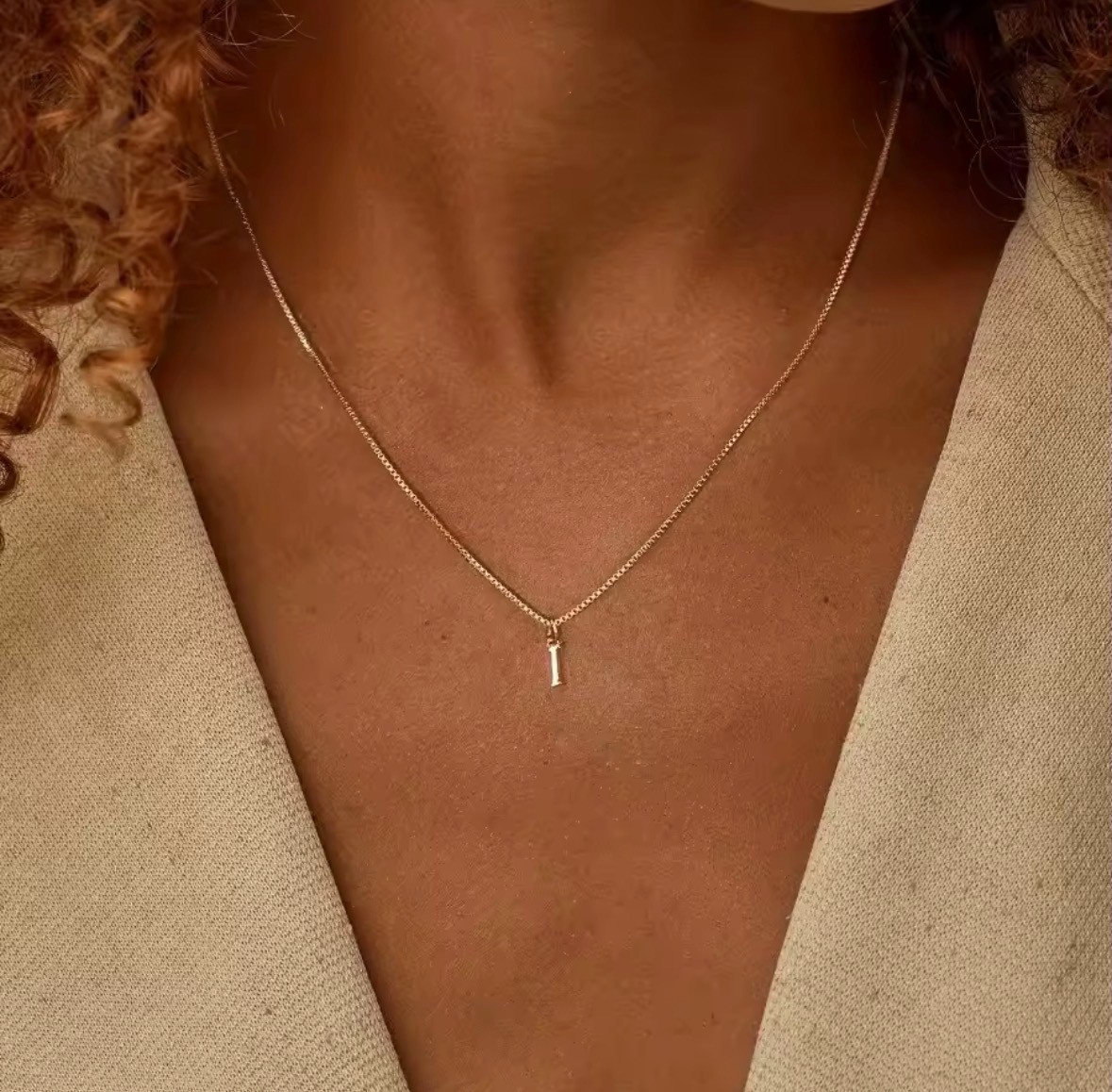A-Z Initial necklace 18K Gold Plated Necklace Stainless Steel Necklace