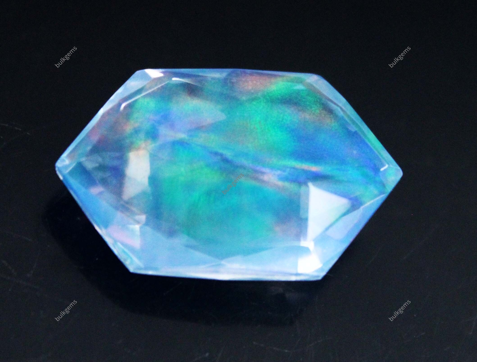 11.70 Ct Natural Boulder Opal Doublet Fancy Shape CERTIFIED Loose Gemstone