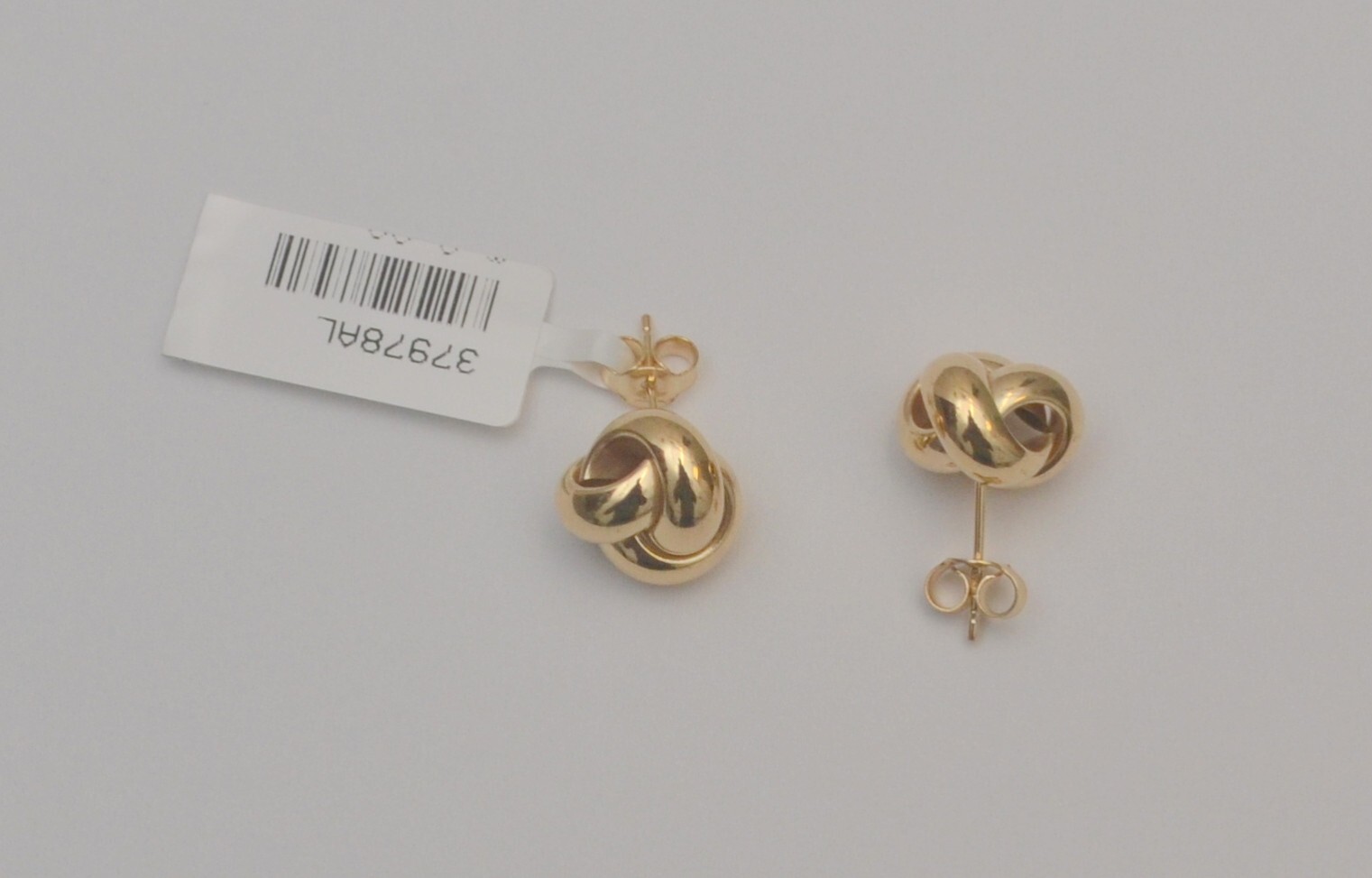 Gold love knot earrings yellow 14k stud earrings for women 14kt gold DT