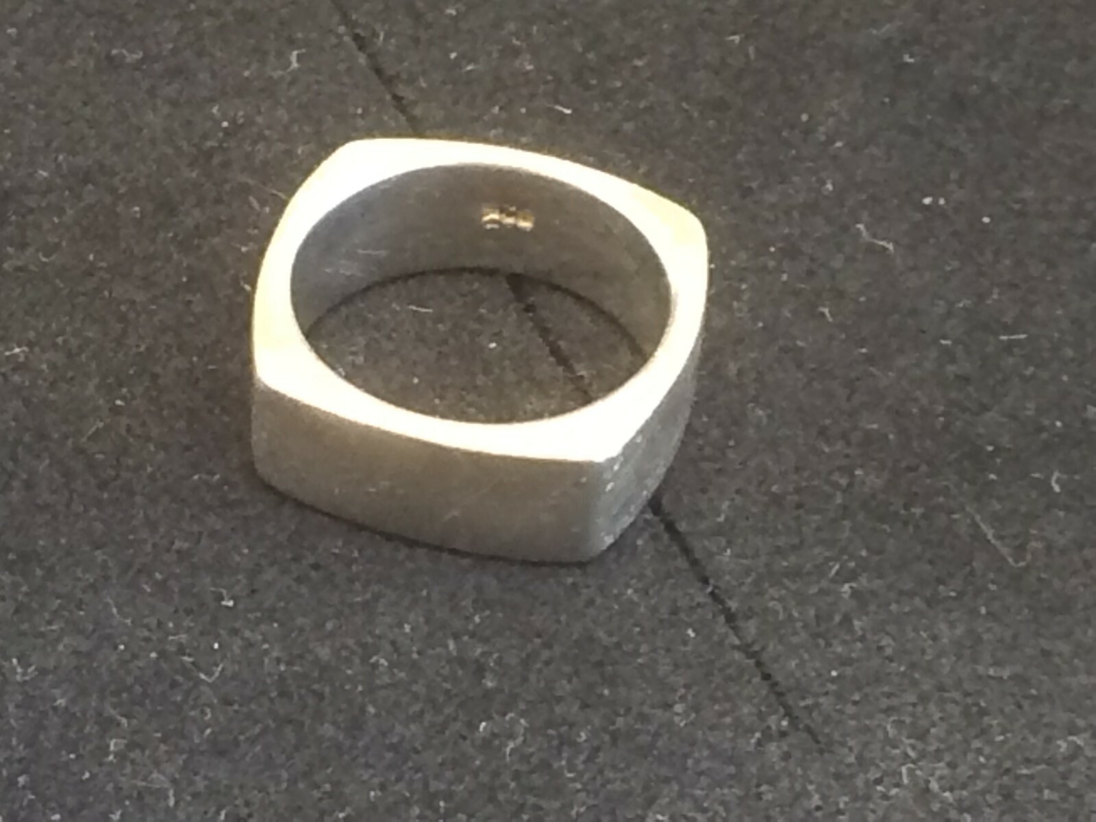 Solid Silver Ring 925 Hallmarked Square Silver 9g! 18mm Internal Dimension