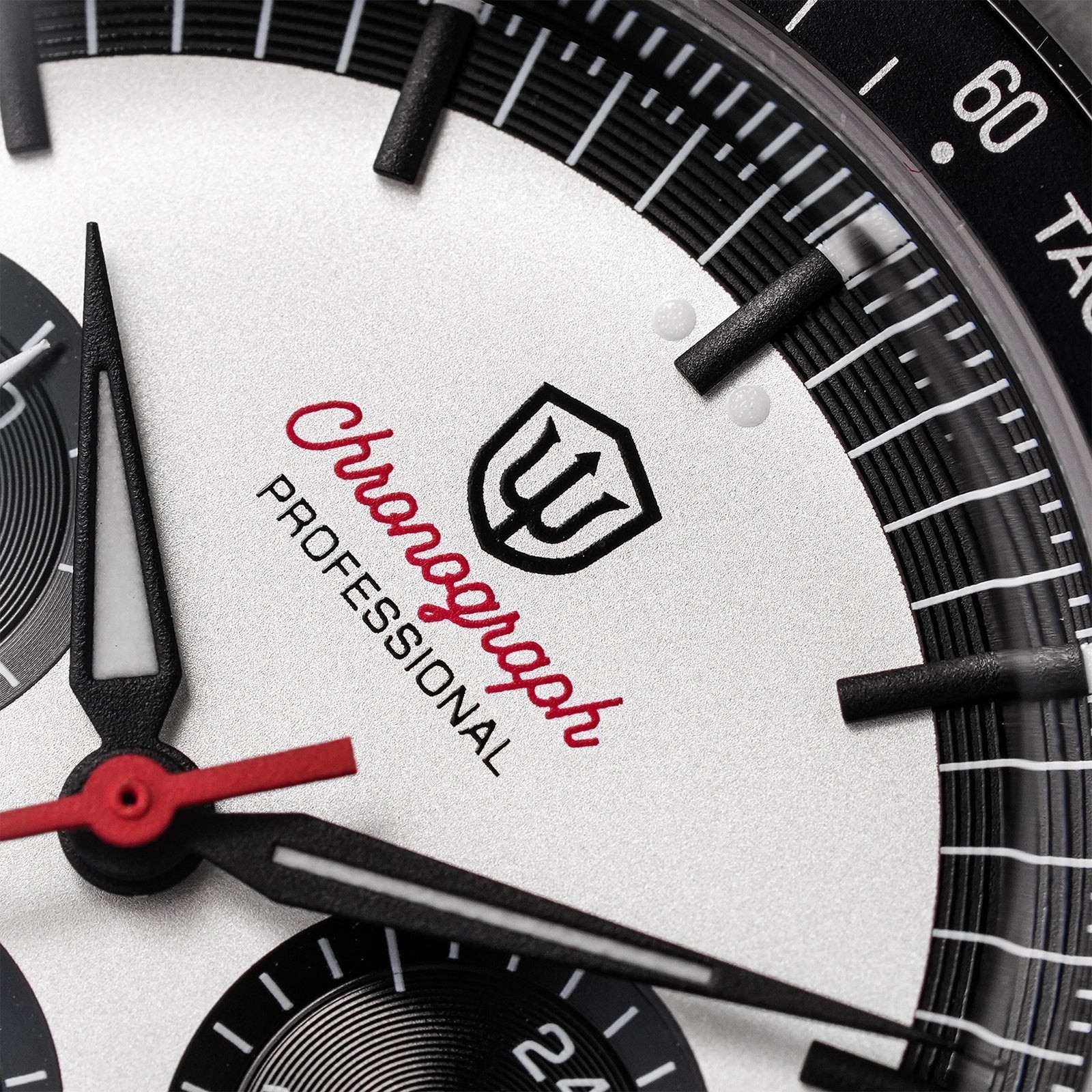 WATCHDIVES “PANDA” Tachymeter Chronograph Mecca Quartz VK63 39mm Watch WD1863