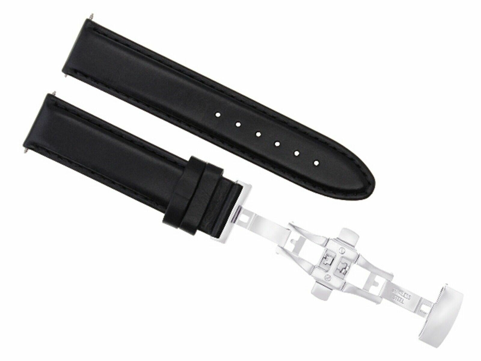 18-19-20-22-24-26MM CLASSIC MENS LEATHER WATCH BAND STRAP FOR BULOVA WATCH CLASP