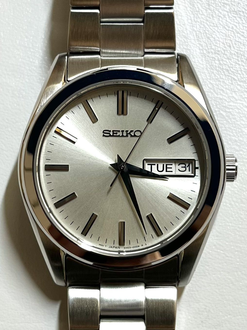 SEIKO SELECTION S SBTH007 Day Date Quartz Watch Champagne Gold Dial 37.4mm