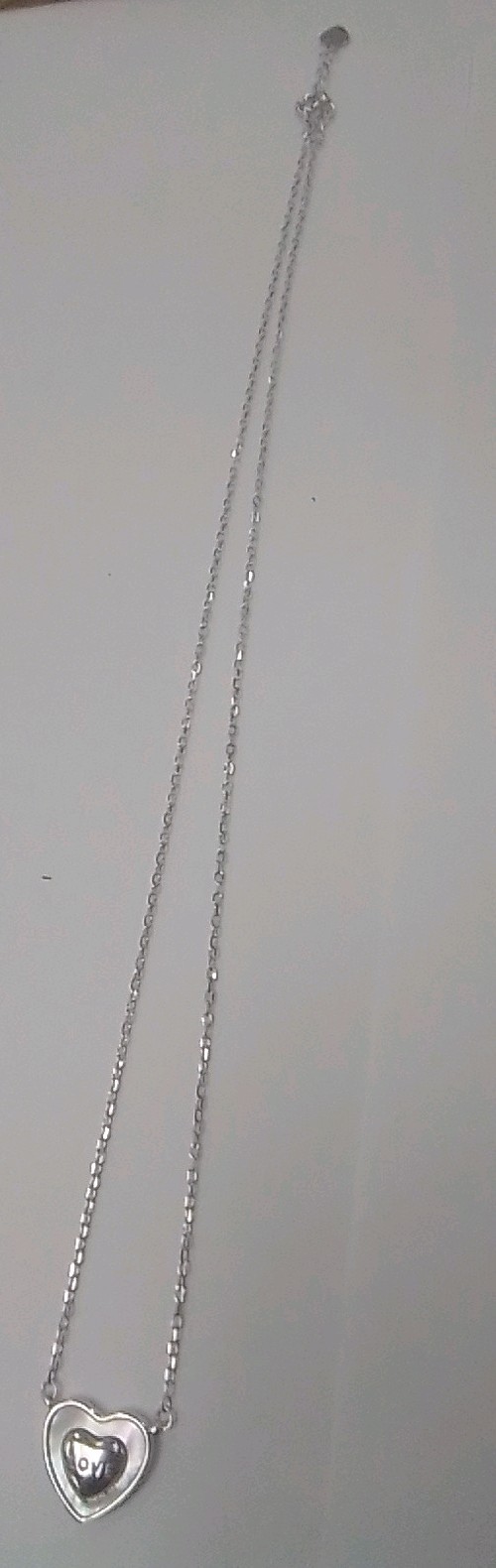 Sterling Silver 925 Ladies Mother Of Pearl Heart Necklace