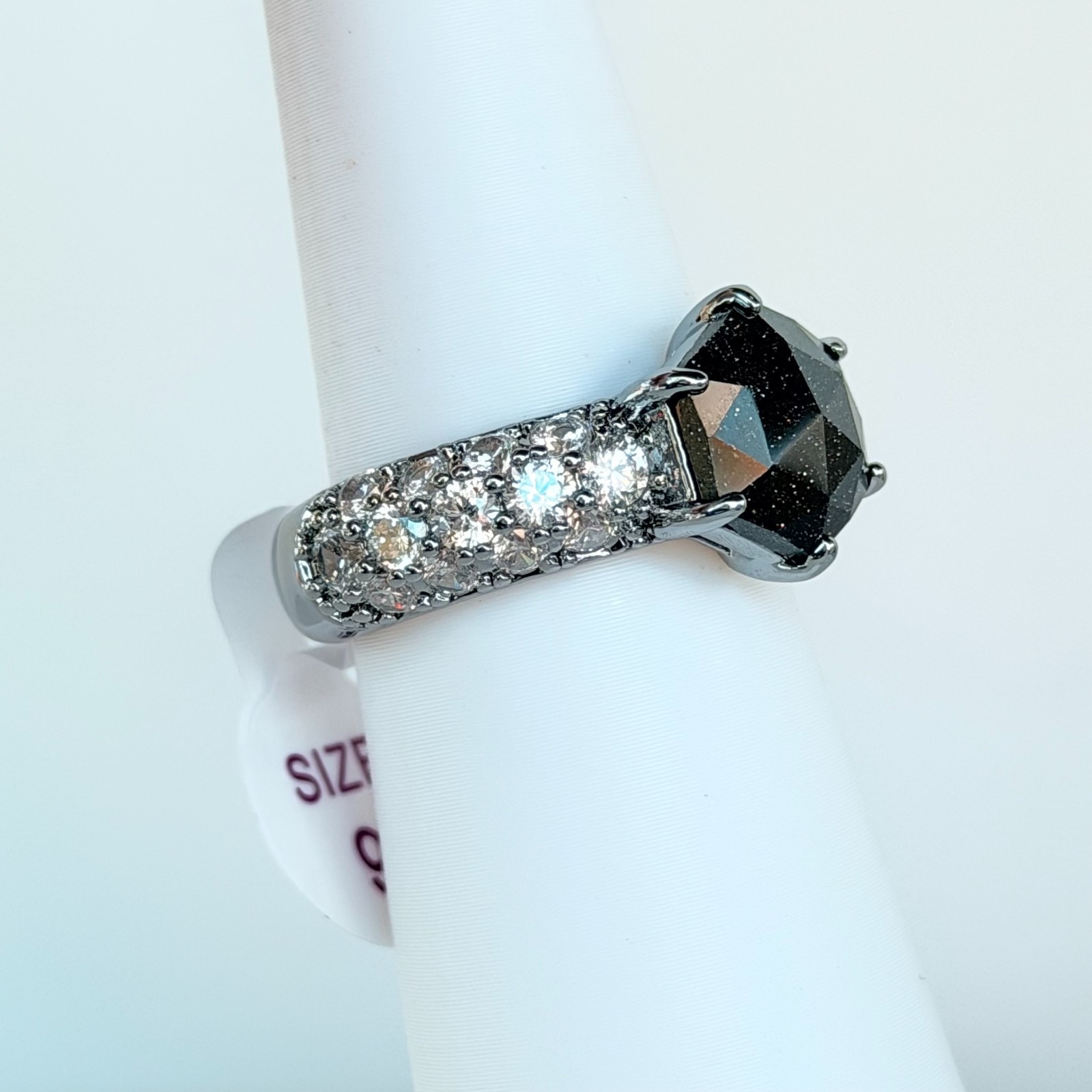 Bomb Party UNTAMED Ring “Bold By Nature” Sz 9 Onyx Sandstone on Hematite