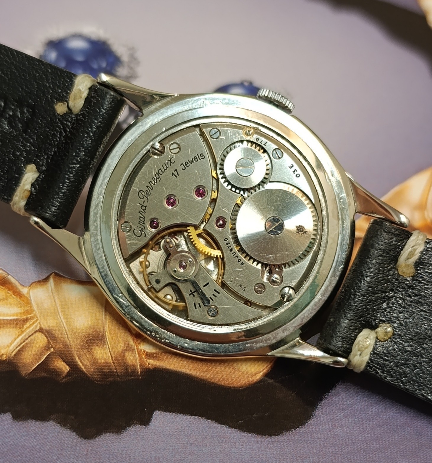 GENT´S GIRARD PERREGAUX ORANGE DIAL GP. 03 MOVEMENT JUMBO SIZE