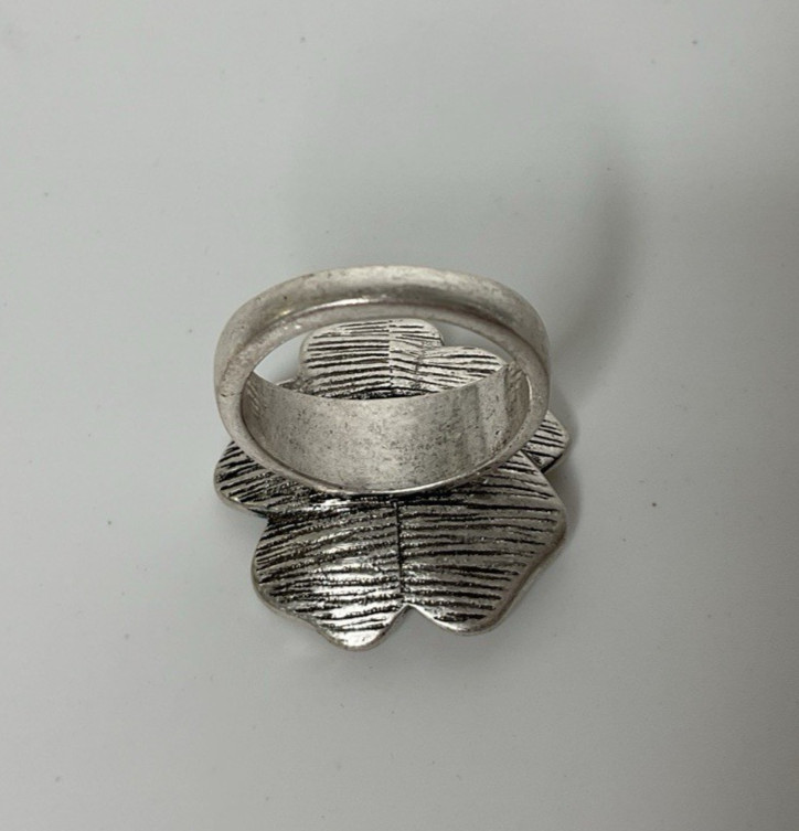 Premier Designs PETALS Flower Ring Size 5 Antique Silver Tone Finish 772