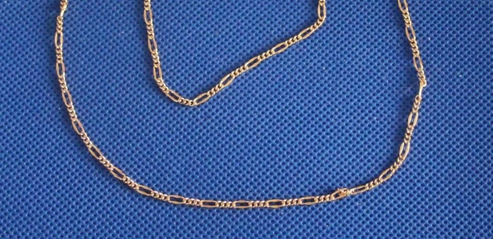 Vintage Yellow Gold Tone 25″ Figaro Link Chain
