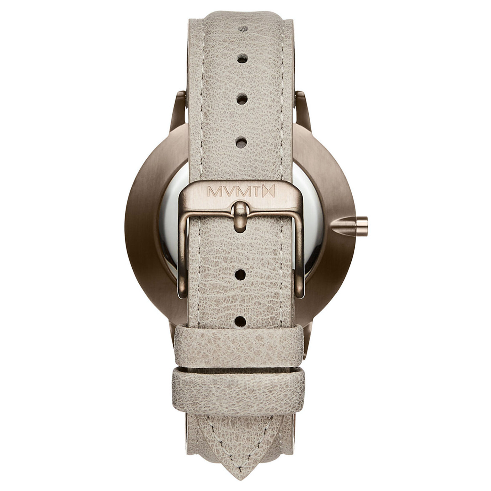 NEW! MVMT Quartz Watch White Marble Dial Taupe Case and Bone Gray Strap MB01-TIM