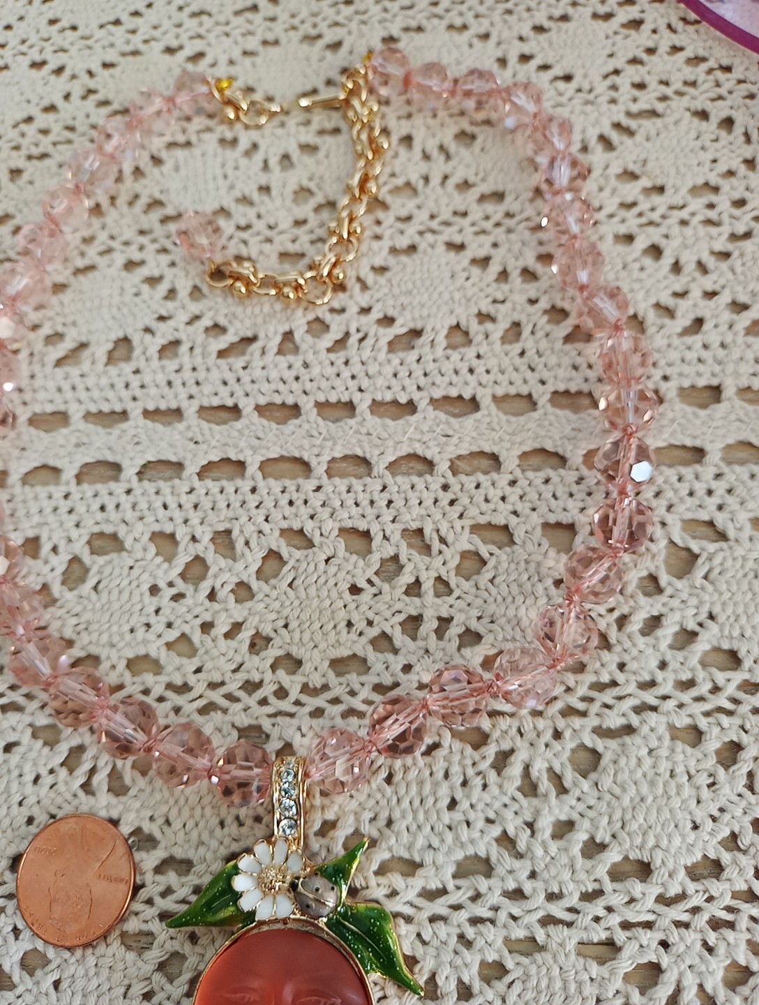 Kirks Folly Venus Mystic Moon Shadow Ladybug Moon Necklace