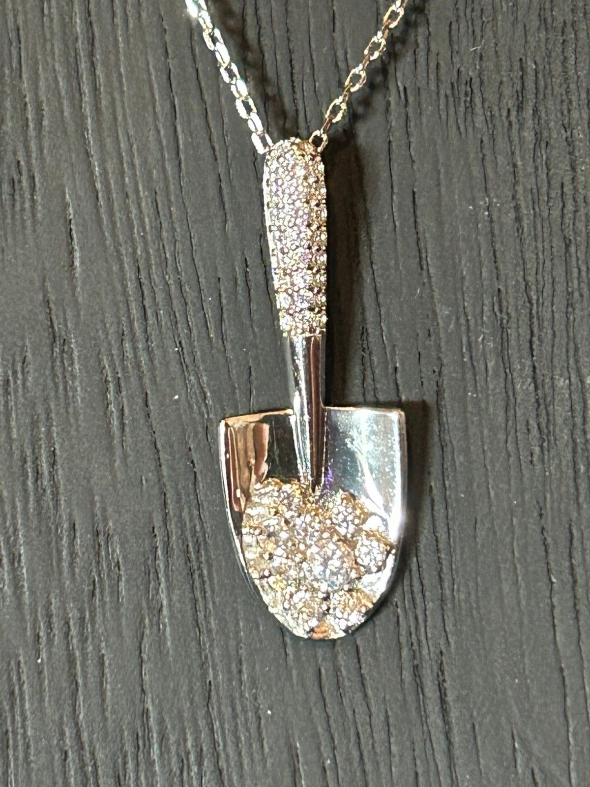 925 Sterling Silver Necklace with Shovel Pendant